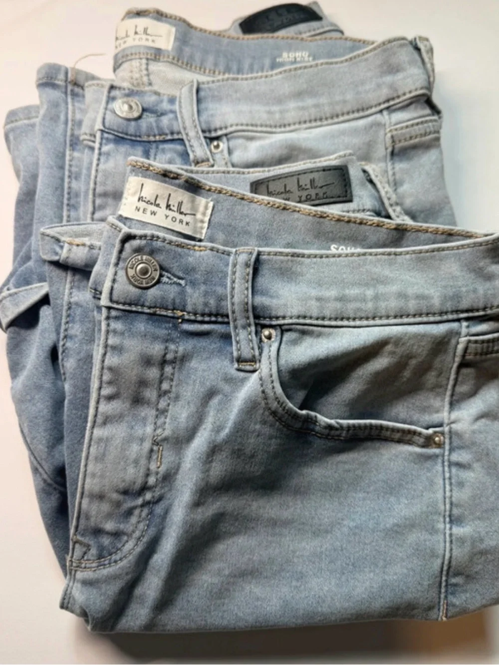 Nicole Miller New York SOHO High-Rise Denim Bermuda Shorts Size 8 – TWO PAIRS